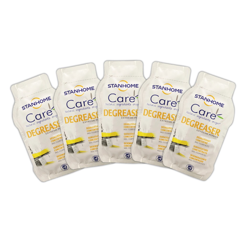 Set 3 gói mẫu dùng thử nước rửa bát hữu cơ dịu nhẹ cho da Stanhome degreaser care 20ml/gói
