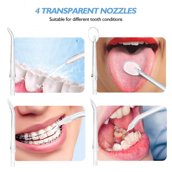⭐️Máy Tăm Nước Vệ Sinh Răng Miệng Tiện Lợi Và An Toàn - Tăm Nước 3 Chế Độ Mạnh, Yếu, Massage