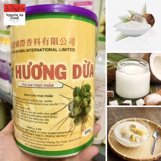 Bột hương dừa Coconut Powder hộp 500gr tạo mùi vị thơm béo trong thực phẩm, bánh, kẹo, nấu chè