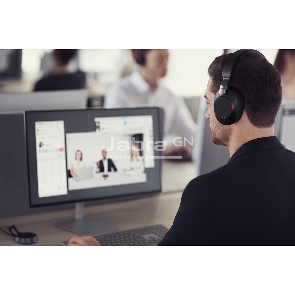 Tai Nghe Chụp Tai Micro Jabra EVOLVE2 75 Chống Ồn ANC Kết nối Bluetooth Hàng Chính Hãng