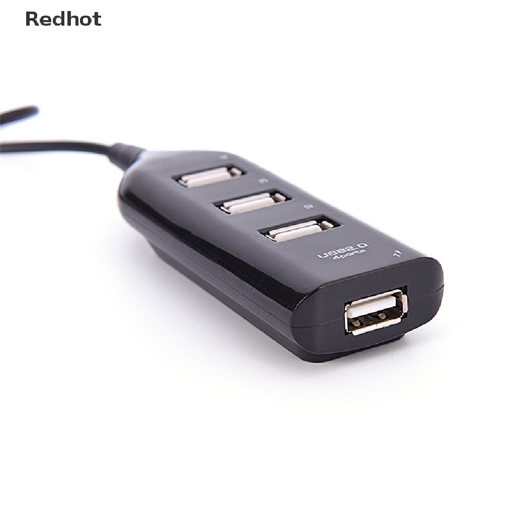 Thiết bị chia 4 cổng USB 2.0 tốc độ cao màu đen tiện lợi