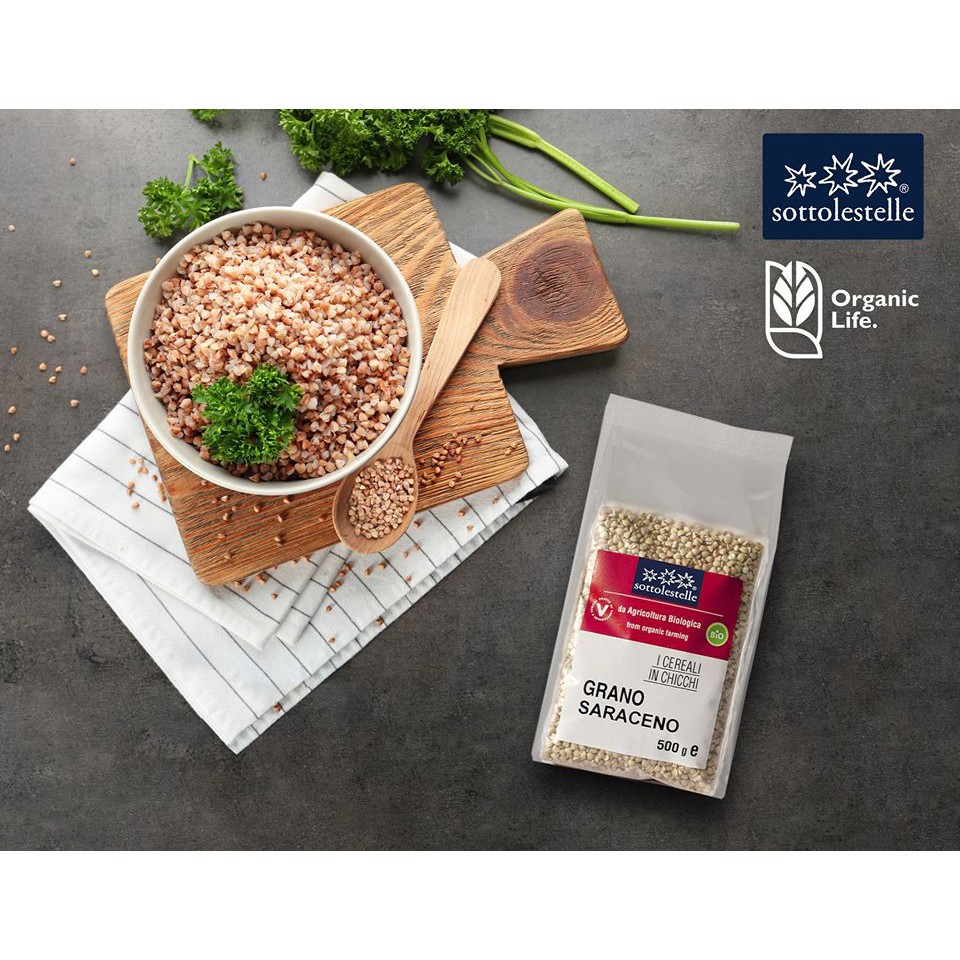 [Mã BMBAU50 giảm 7% đơn 99K] Hạt Kiều Mạch Hữu Cơ Organic Buckwheat Sottolestelle 500g