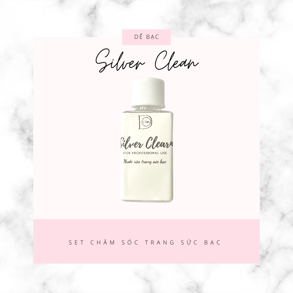 Combo làm sáng bạc nước rửa bạc khăn lau bạc thanh làm sáng bạc Sliver Clean Dế Bạc