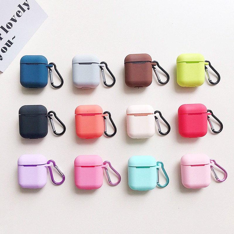 vỏ chống bẩn case airpods 1 2 bảo vệ tai nghe bluetooth nhiều màu ốp dày chống bẩn