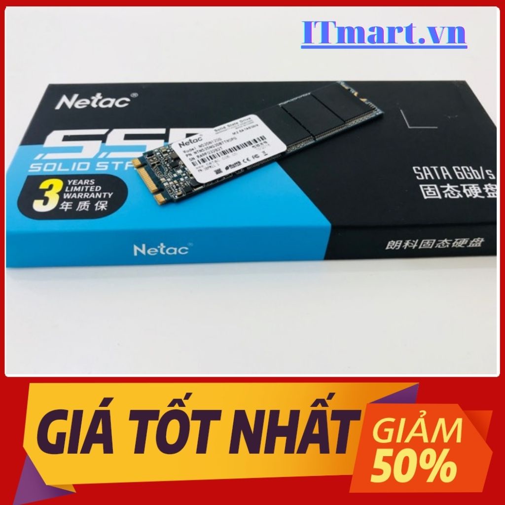 Ổ SSD M2 2280 SATA 120GB Netac N535N Chính Hãng - Mới Bảo hành 36 tháng