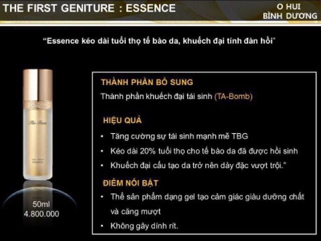 Gói Tinh chất hồi sinh tế bào Ohui The First Essence 1ml