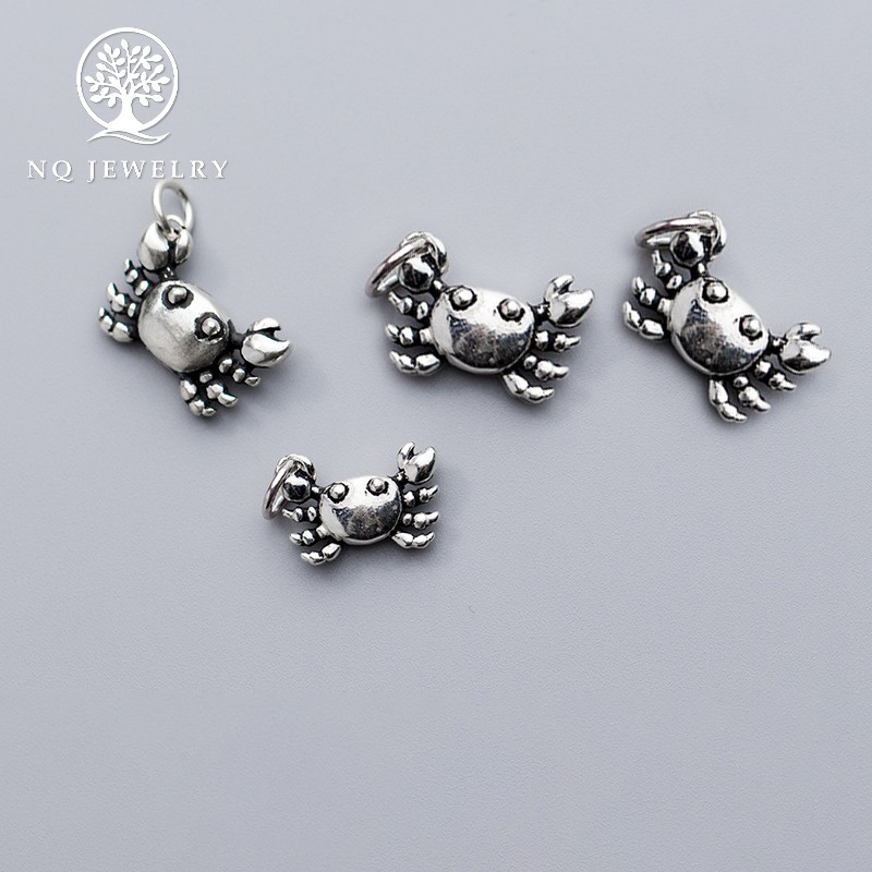 Charm bạc hình cua nhỏ mặt treo - NQ Jewelry