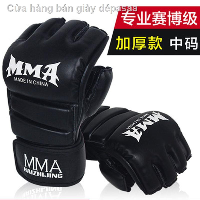 Găng tay đấm bốc Huấn luyện nửa ngón Sanda Trẻ em Muay Thái MMA Chuyên nghiệp chia UFC dành cho nữ bao cát người l