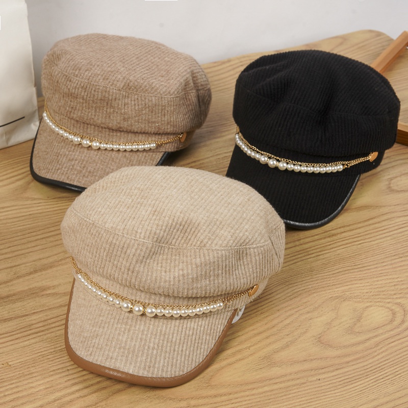 Korean Style Simple Color Beret Hats For Women