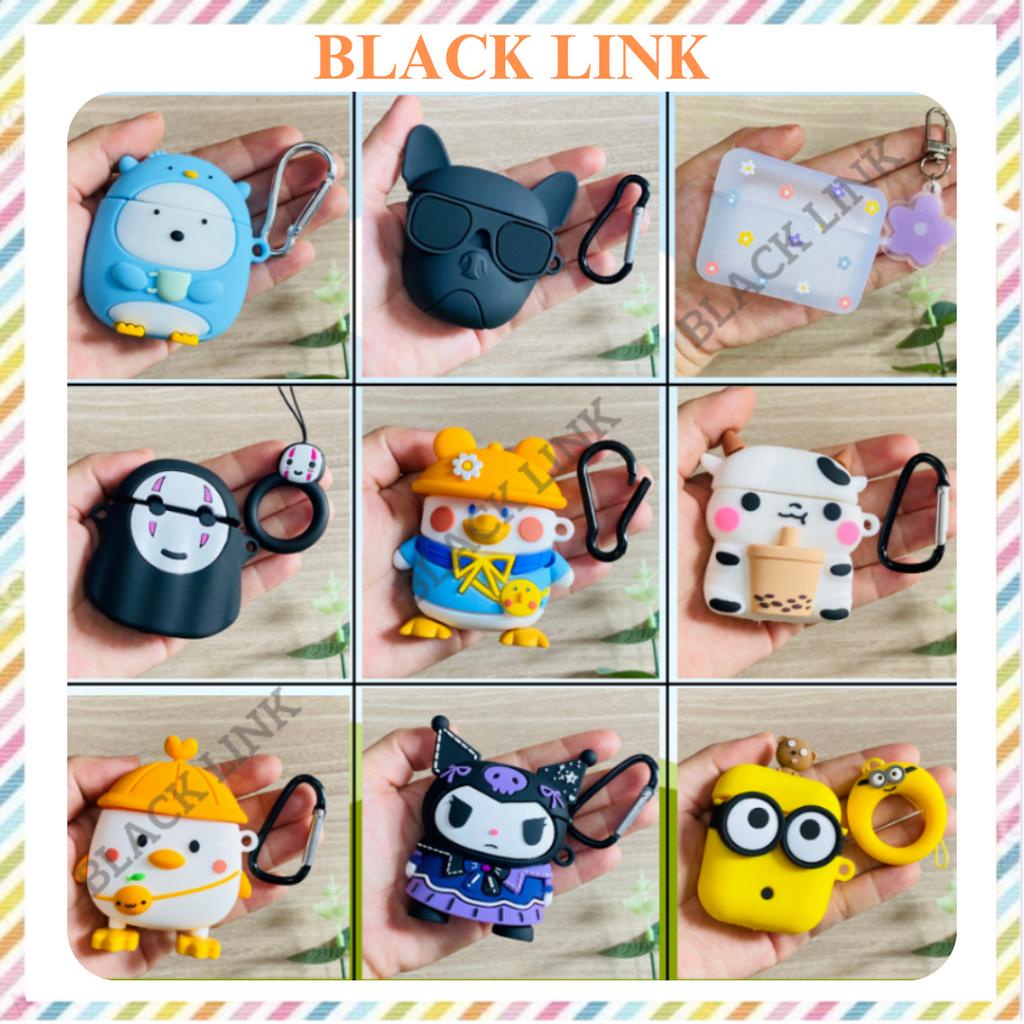 Vỏ đựng ốp case Airpods 1 2 3 Pro bảo vệ tai nghe không dây bluetooth nhiều mẫu dễ thương chất liệu Silicone