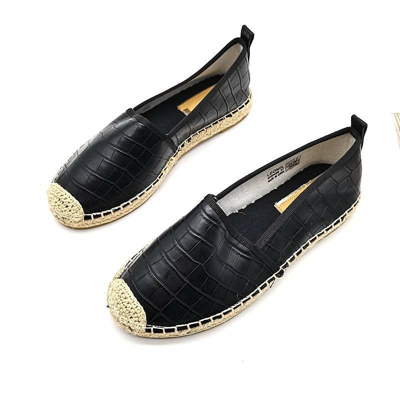 Giày slipon đế cói da vân sấu xuất khẩu mẫu mới 2021