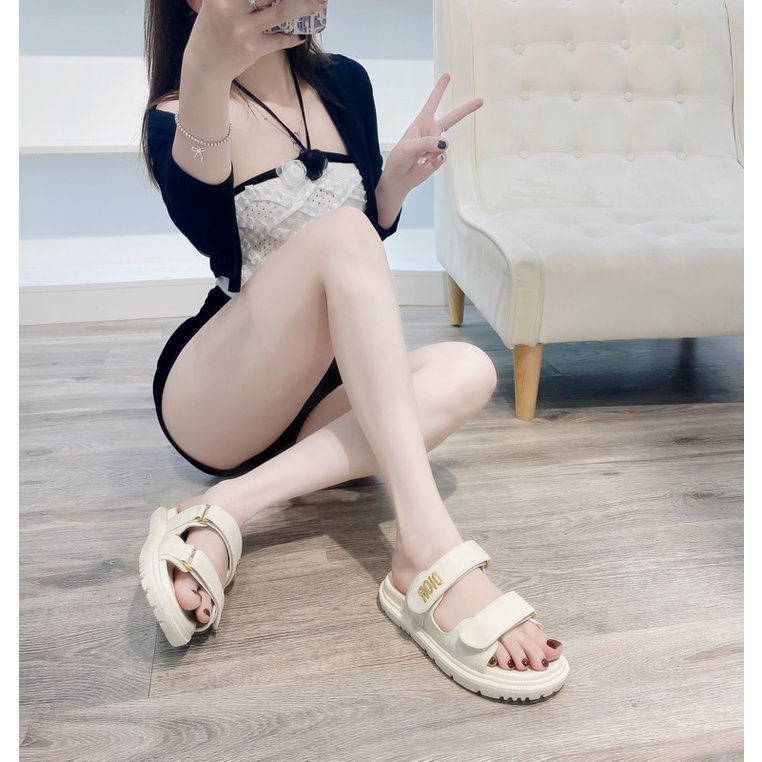 Sandal Nữ, Dép quai ngang di.o hàng quảng châu fullbox bill túi giấy