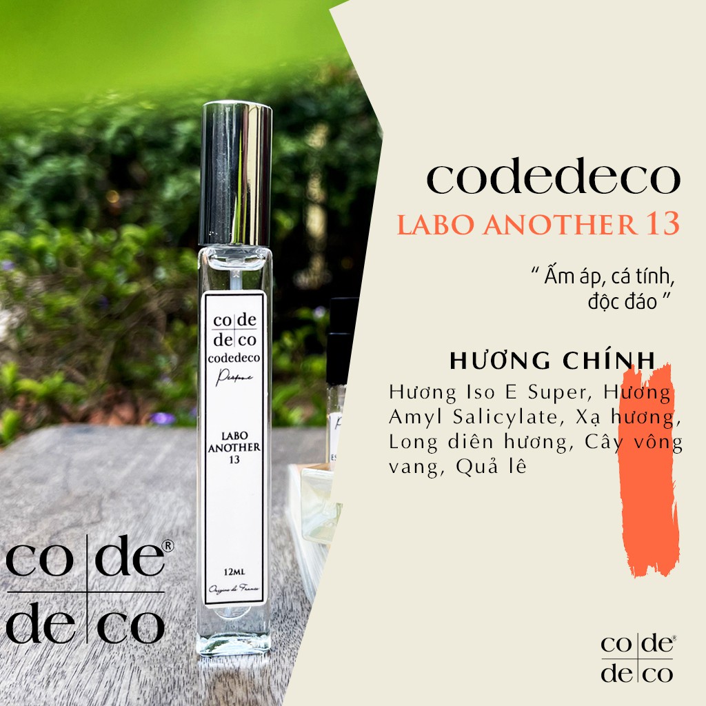 [Mã SKAMLTSM9 giảm 10% đơn 99K] Tinh Dầu Nước Hoa Code Deco Another 13 Ấm Áp, Cá Tính, Độc Đáo Vial 2ml Dùng Thử