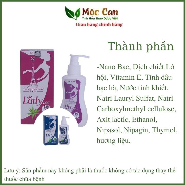 Dung Dịch Vệ Sinh Phụ Nữ LADY DCC 3 Mùi Hương Làm Sạch, Thơm Mát, Ngăn Ngừa Viêm Nhiễm 90ml