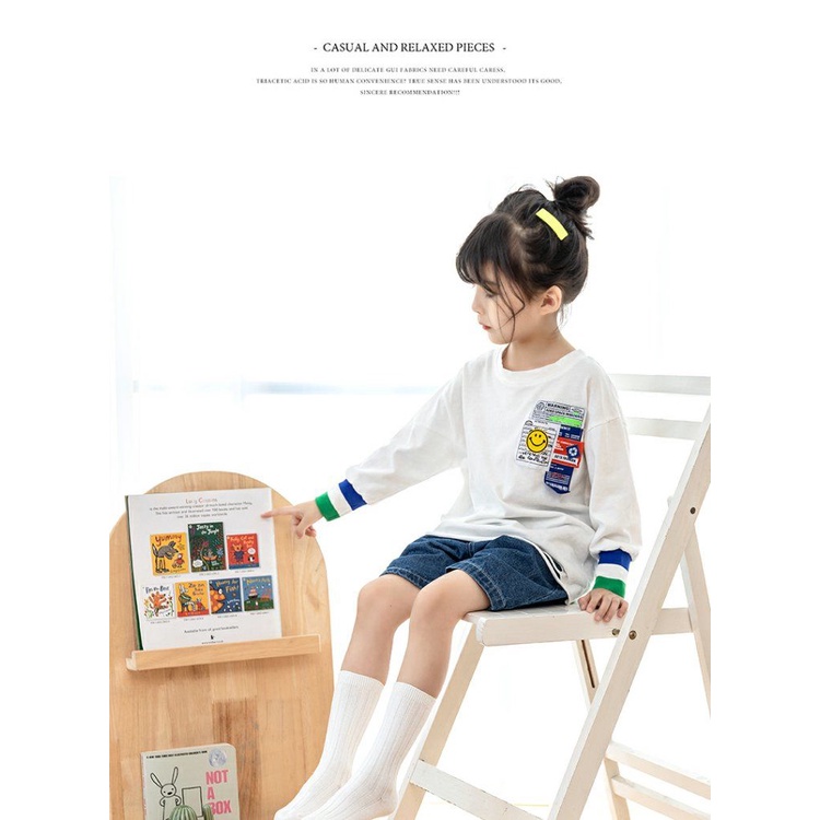 Vớ Cotton Cổ Cao Màu Sắc Trơn Thời Trang Cho Học Sinh