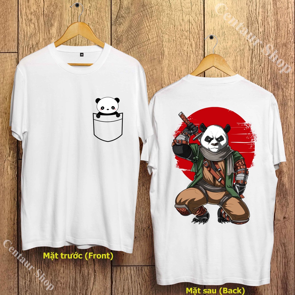 Áo Gấu Trúc Panda 2 mặt cho bé Cotton cổ tròn trẻ trung mềm mại phong cách R1PND019