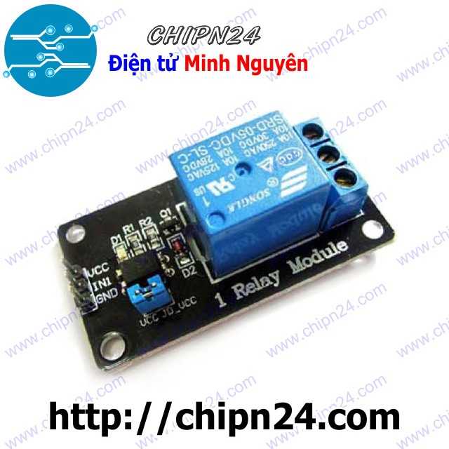 [1 CÁI] (A49) Module 1 Relay với Opto cách ly (kích thấp) (5VDC)