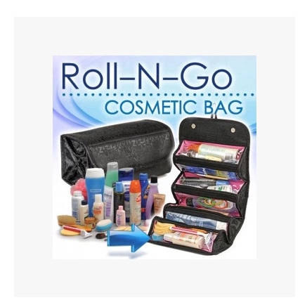 Convenient rollable large cosmetic bag