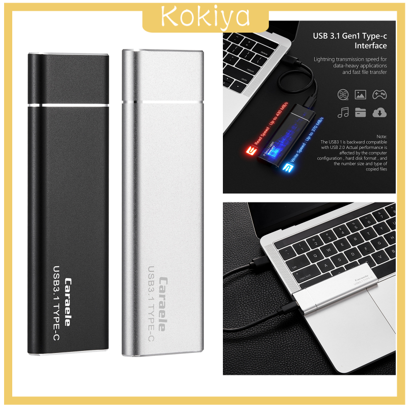 [KOKIYA]Portable SSD 1TB Aluminum External Solid State Drive SSD, Read up to 430MB/s, USB 3.1 / 3.0/2.0 Compatible