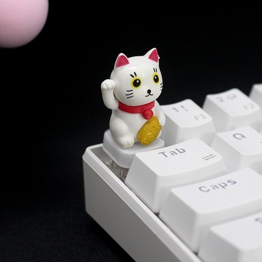 Keycap lẻ hình Mèo thần tài siêu dễ thương( Keycap Artisan )