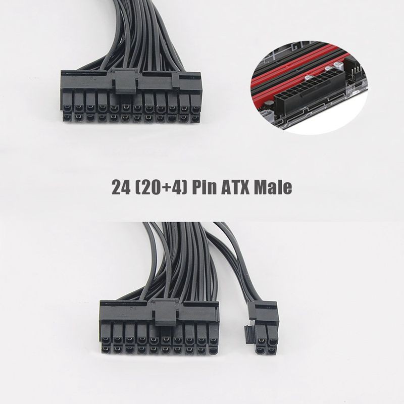 Power Supply Splitter, PSU 24 20+4 Pin ATX Motherboard Extension Cable Dual 24-P | BigBuy360 - bigbuy360.vn