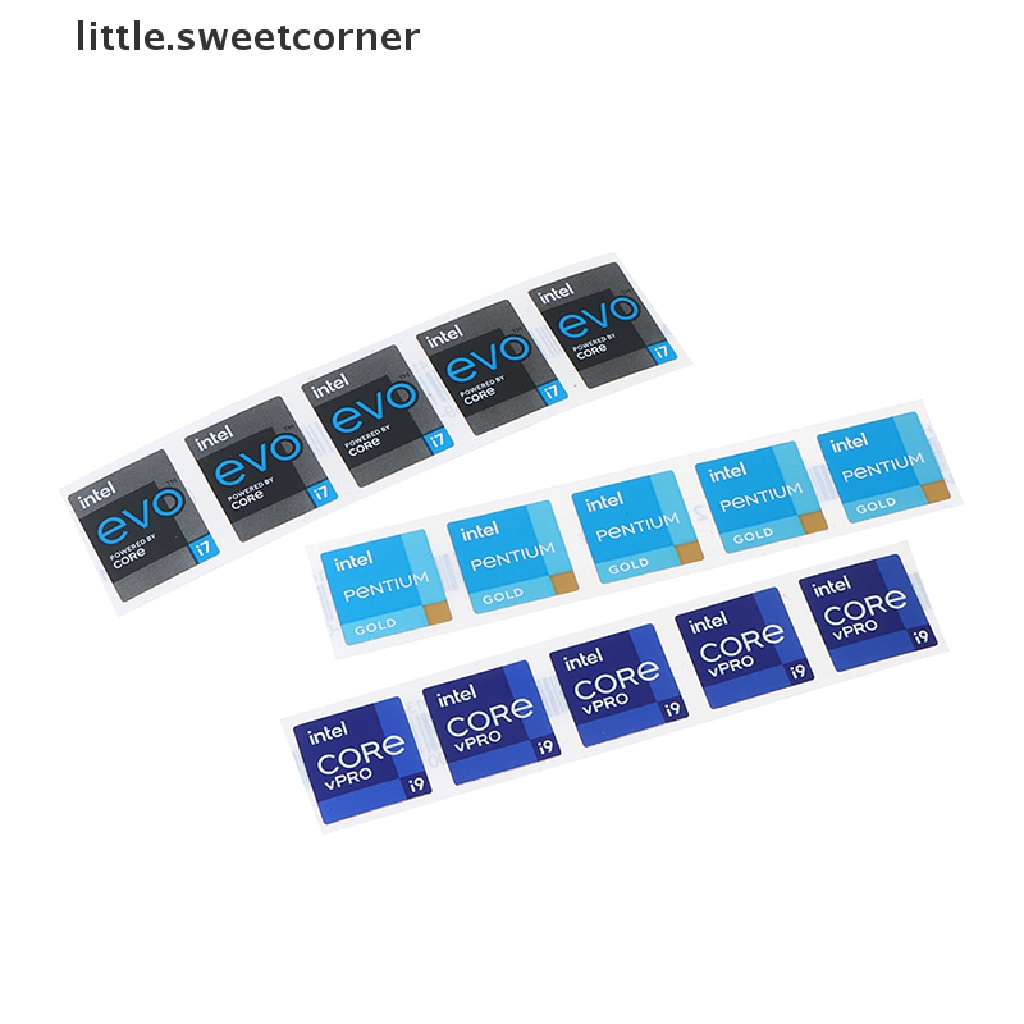 Bộ 5 miếng dán trang trí CPU thế hệ 10 i3 i5 i7 i9 Hires
