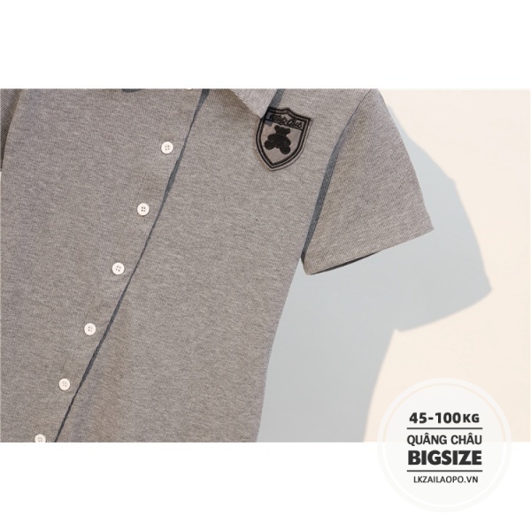 BIGSIZE Nữ Đầm polo Cotton trơn dáng Ôm Thiết kế nút tay ngắn mùa Hè - ulzzang Váy Phong cách Hàn Quốc - đi Chơi Dạo Phố - cho người mập béo 45-100kg