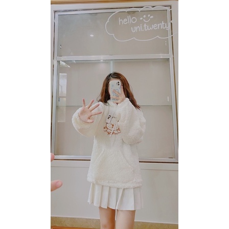 ÁO HOODIE LÔNG THÊU GẤU SAY HIII SIÊU CUTE - Freesize | BigBuy360 - bigbuy360.vn