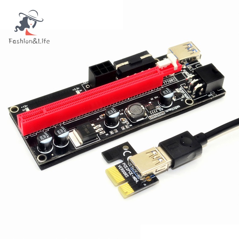Dây Cáp Thẻ Đồ Họa Nối Dài 1x Sang 16x Cho Gpu Mining 6pin | BigBuy360 - bigbuy360.vn