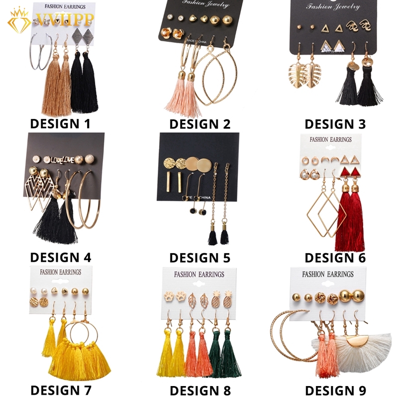 Khuyên tai tua rua phong cách vintage thời trang cho nữ