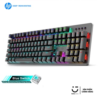 Bàn Phím Cơ Gaming HP GK100F Blue Switch Chuyên Game Chất Liệu Cao Cấp Độ Bền Lên Đến 80 Triệu Lượt Bấm