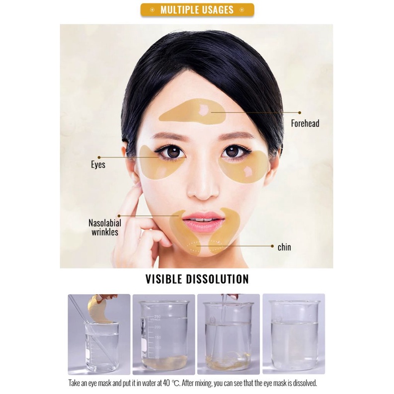 Hot Sale OMY LADY 10pcs=5packs Gold Masks Crystal Collagen Eye Mask Anti-Wrinkle Eye Patches For The Eye Face Mask Remove fortunely.vn