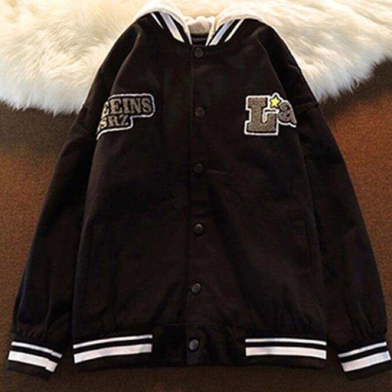 Áo Khoác Bomber Logo LA HotTrend Kiểu Dáng Hàn Quốc Ullzang Unisex nam Nữ( Hàng Sẵn)