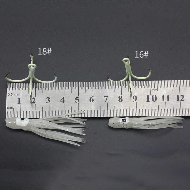 Hộp 5 lưỡi câu cá bằng sắt hình bạch tuộc