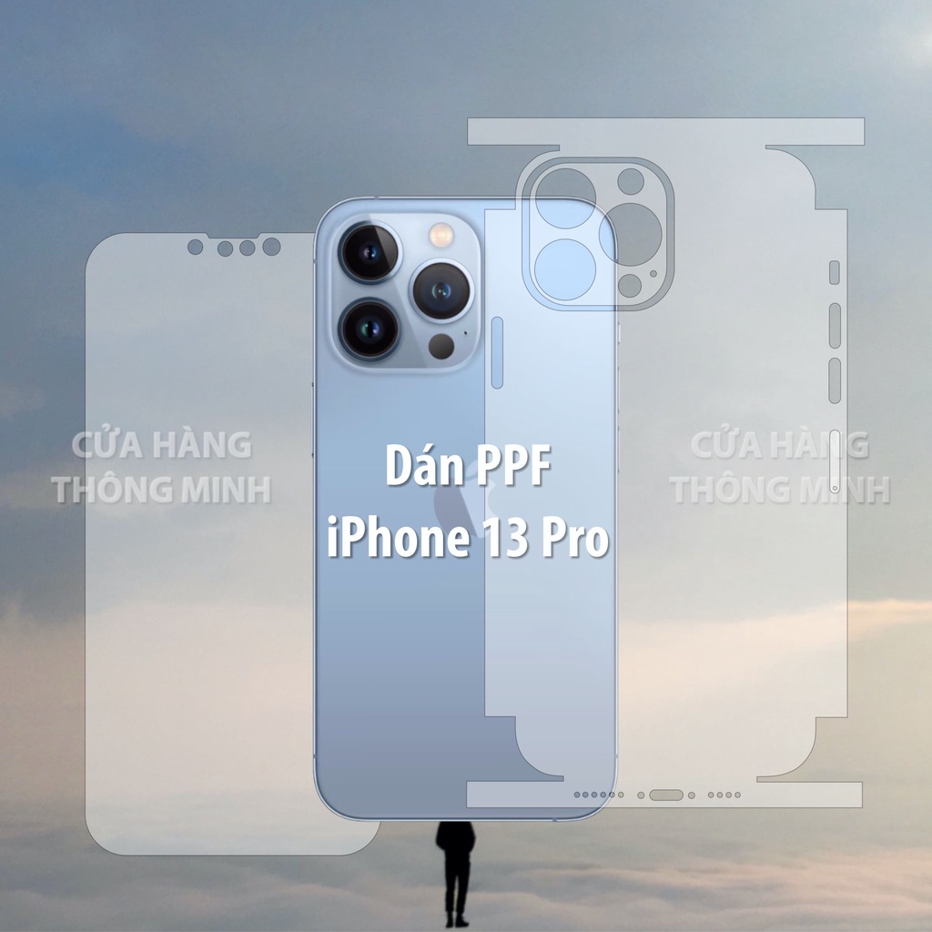 Tấm dán iPhone 13 Pro dán PPF mặt trước/dán mặt sau/dán màn hình/dán mặt lưng Full viền chuẩn