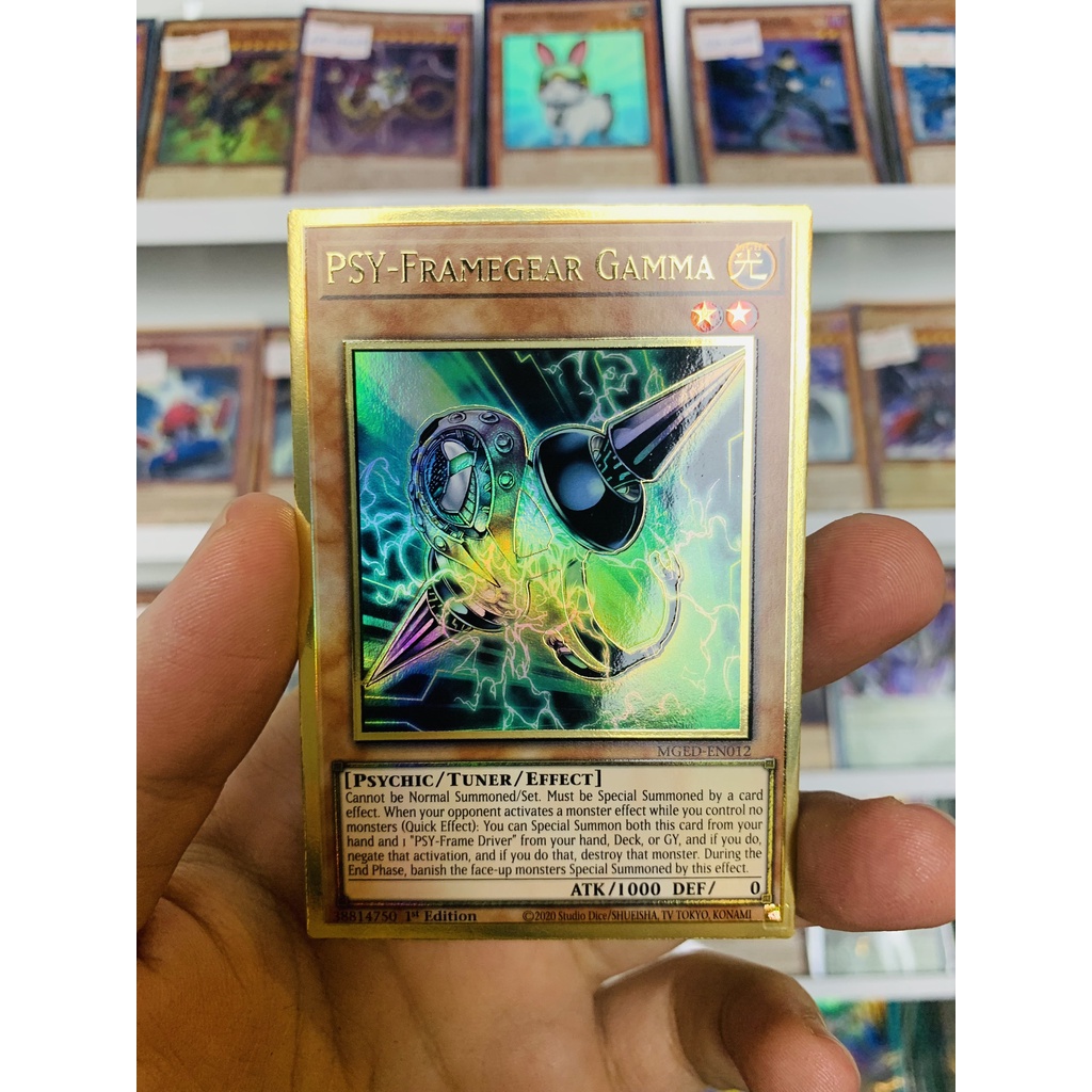 Thẻ Bài Lẻ YugiOh! Mã MGED-EN012 - PSY-Framegear Gamma - Premium Gold Rare - 1st Edition