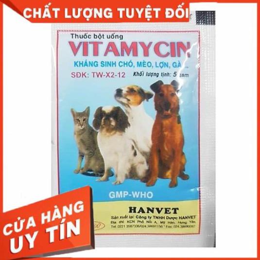 combo 3 gói hỗ trợ Vitamycin điều tr ị đi ngoài, hô h ấp cho chó mèo