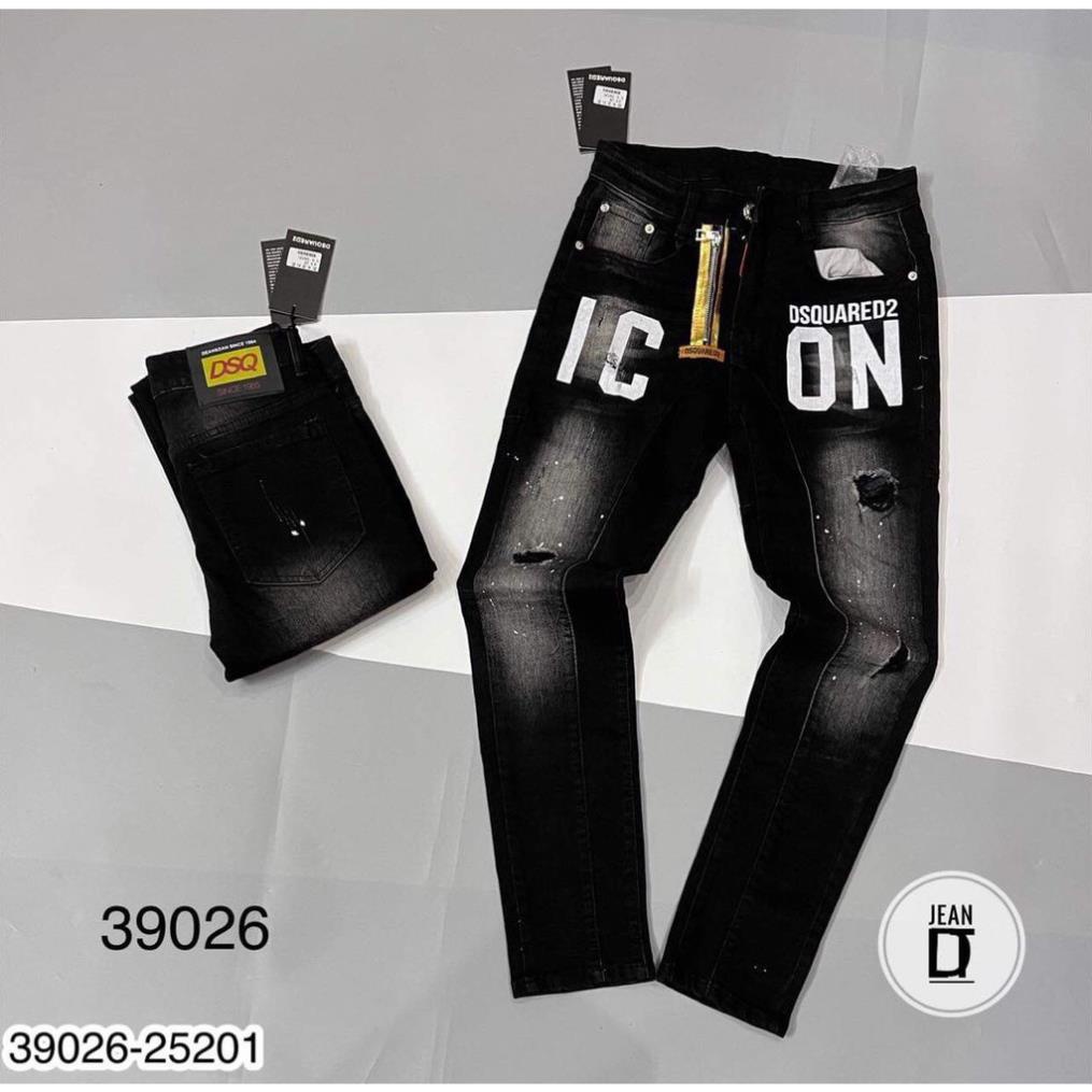 Quần bò DSQ nam - Quần Jean icon ống côn - quần bò rách dsq nam