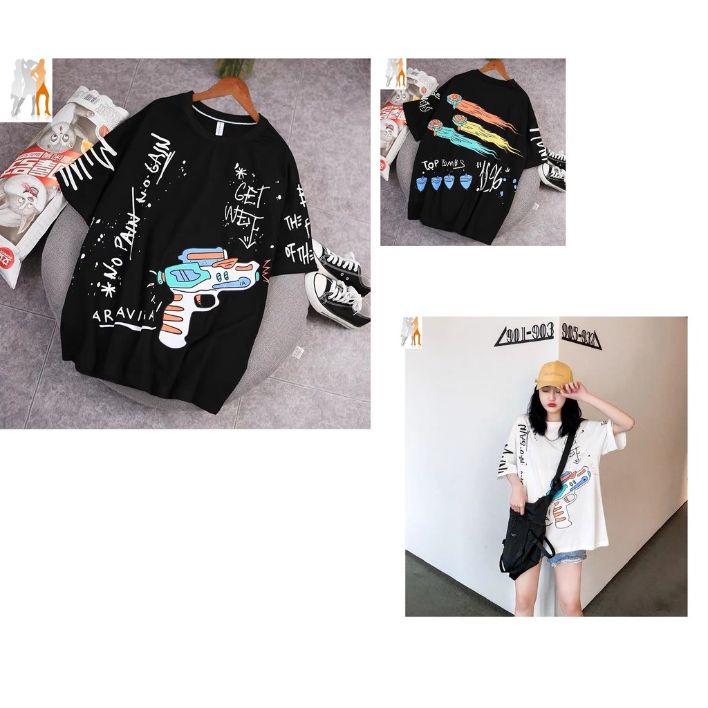Áo thun unisex nam nữ đều mặc được form rộng tay lỡ - Trùm Chuyên Sỉ Thời Trang - 120720201126
