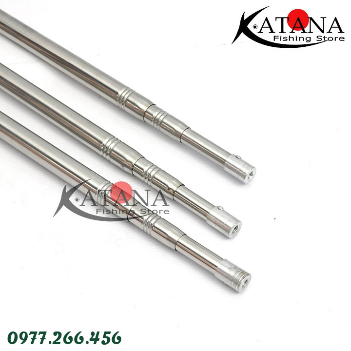 Vợt cá inox nano 1m7 2m1 3m0 gấp gọn