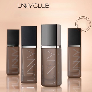 Phiên bản mới của UNNY CLUB Liquid Foundation Holds Makeup Party Base Concealer Da dầu chắc chắn Không cất cánh Trang điểm