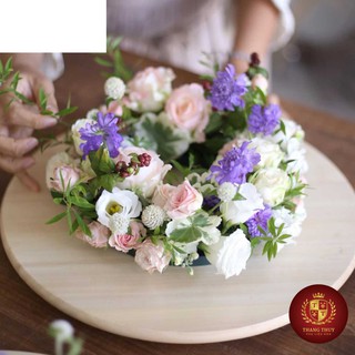 Phụ kiện hoa Bàn xoay gỗ - Hỗ trợ trang trí các bó hoa