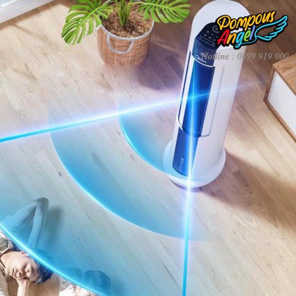 [CHÍNH HÃNG] Quạt tháp không cánh ,quạt điều hòa điều khiển từ xa, quạt đứng, quạt hơi nước MIDEA 120AC-18AR có bánh xe | BigBuy360 - bigbuy360.vn