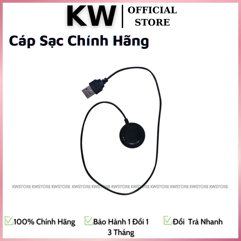 Cáp Sạc Đồng Hồ Thông Minh T500/T500+/T500+Plus/W26+Pro/W6/W26/DTX/HW12/HW16/W46/HW22 Pro Smartwatch Zin Chính Hãng