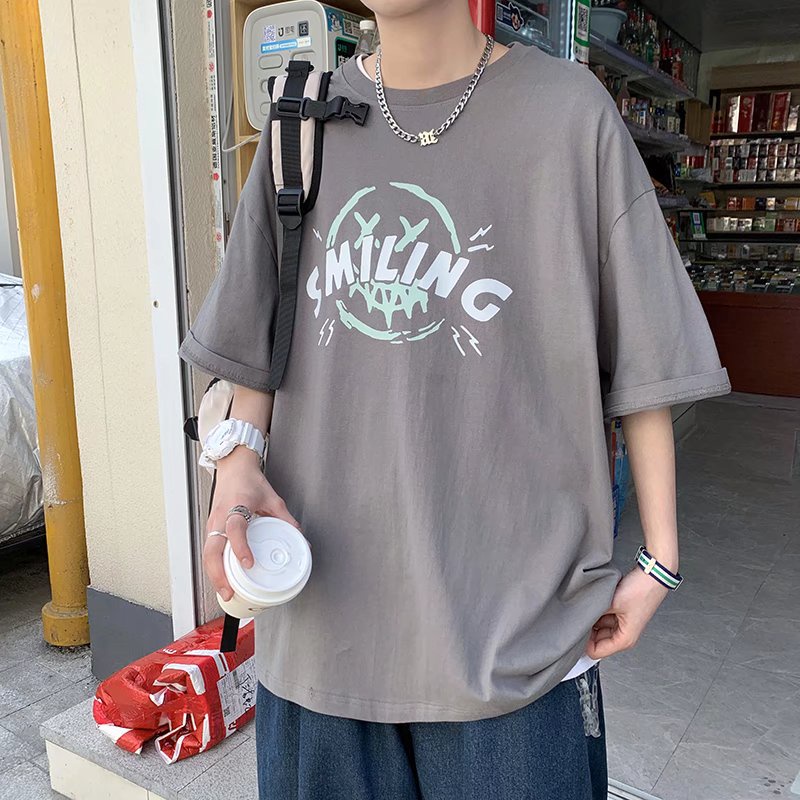 Áo Thun Tay Ngắn Dáng Rộng In Chữ Thời Trang Mùa Hè Cho Nam Size M-8XL