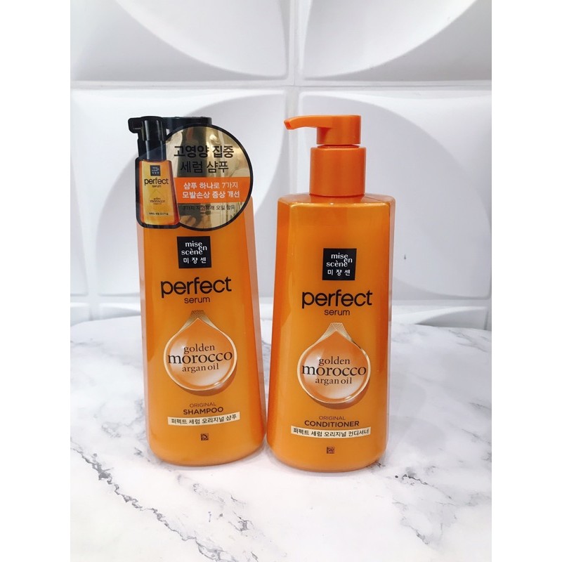 [ẢNH THẬT] Cặp Gội-Xả Misen Scene Perfect Vàng 680ml/chai