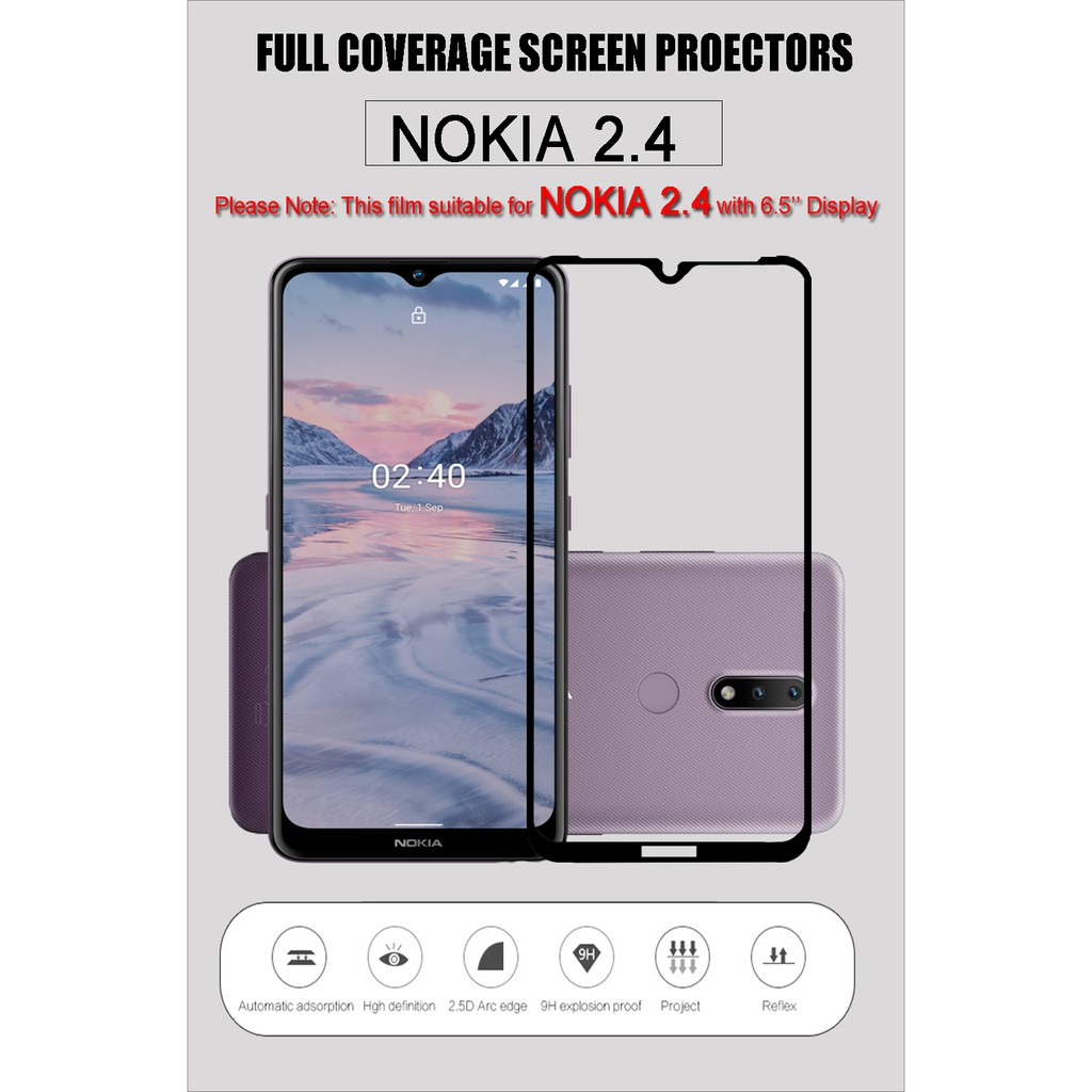 Set 2 kính cường lực bảo vệ màn hình dành cho Nokia 2.4 Nokia2.4