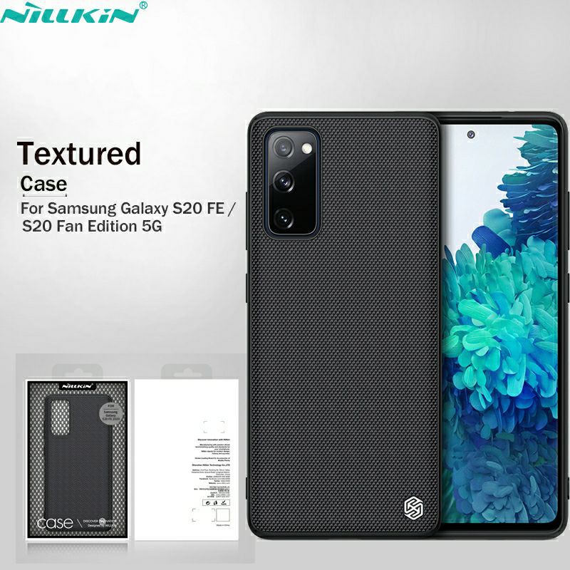 Samsung S20 FE, S21 FE_Ốp lưng vải Nillkin Textured, trượt bảo vệ cam Camshield chống sốc siêu đẹp
