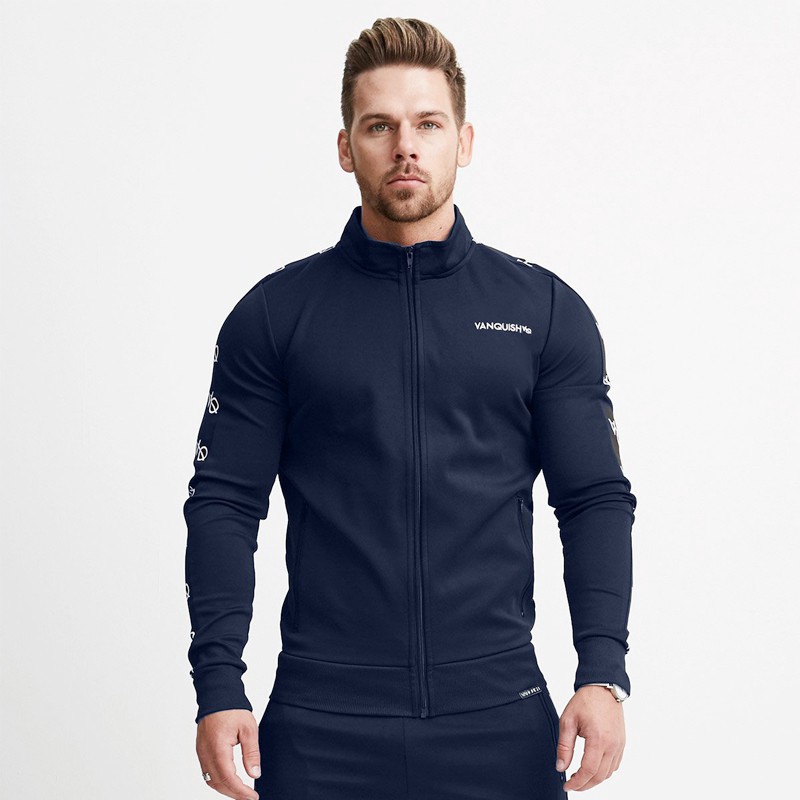 Áo Khoác cotton Thể Thao Phối Khóa Kéo Thời Trang Cho Nam