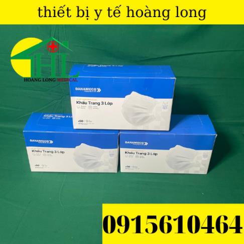 Khẩu Trang Y Tế Tiệt Trùng - Chính Hãng Danameco - 3 Lớp Kháng Bụi Hiệu Quả